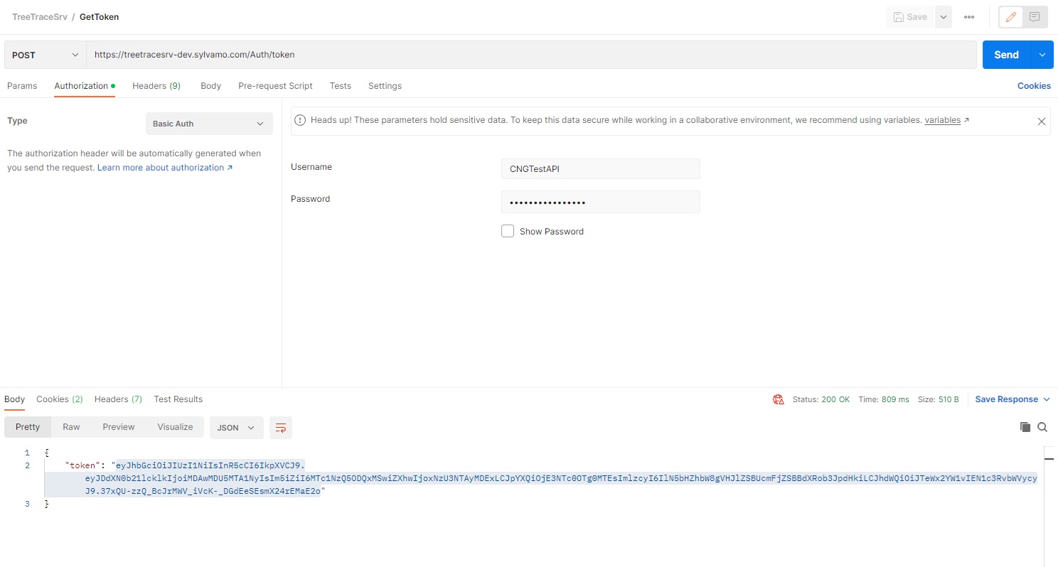 GetToken Page Screenshot